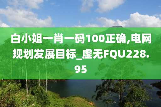 白小姐一肖一码100正确,电网规划发展目标_虚无FQU228.95