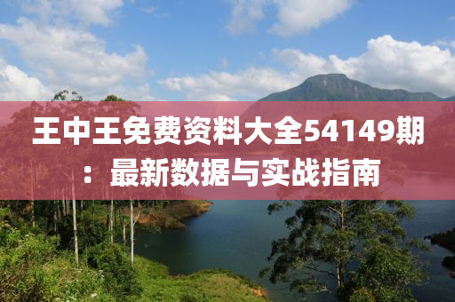 王中王免费资料大全54149期：最新数据与实战指南