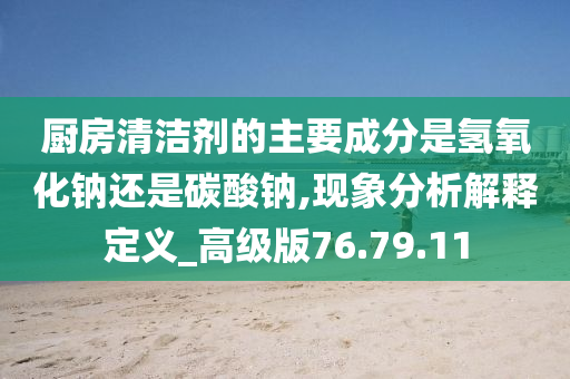 厨房清洁剂的主要成分是氢氧化钠还是碳酸钠,现象分析解释定义_高级版76.79.11