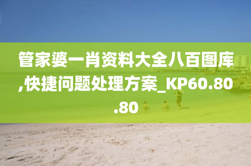 管家婆一肖资料大全八百图库,快捷问题处理方案_KP60.80.80