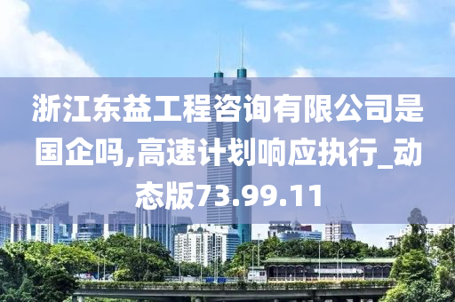 浙江东益工程咨询有限公司是国企吗,高速计划响应执行_动态版73.99.11