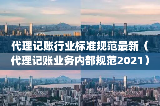 代理记账行业标准规范最新（代理记账业务内部规范2021）