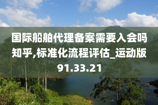 国际船舶代理备案需要入会吗知乎,标准化流程评估_运动版91.33.21