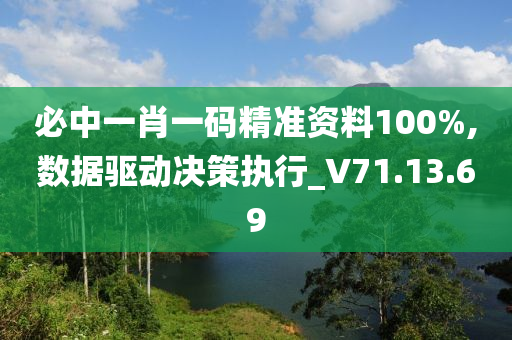 必中一肖一码精准资料100%,数据驱动决策执行_V71.13.69