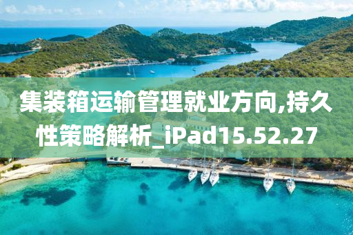 集装箱运输管理就业方向,持久性策略解析_iPad15.52.27