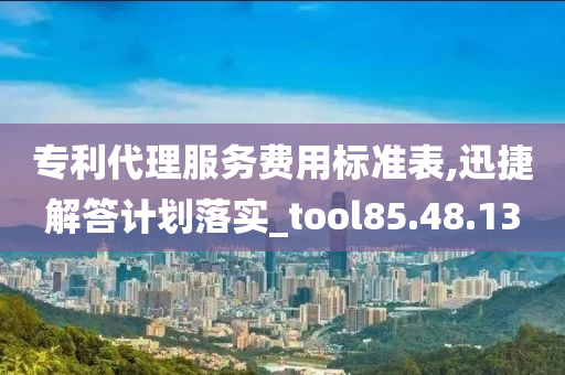 专利代理服务费用标准表,迅捷解答计划落实_tool85.48.13