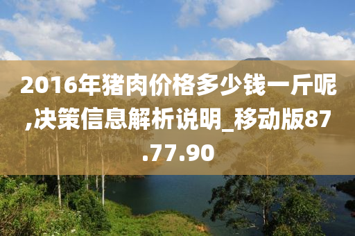 2016年猪肉价格多少钱一斤呢,决策信息解析说明_移动版87.77.90