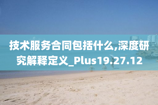 技术服务合同包括什么,深度研究解释定义_Plus19.27.12