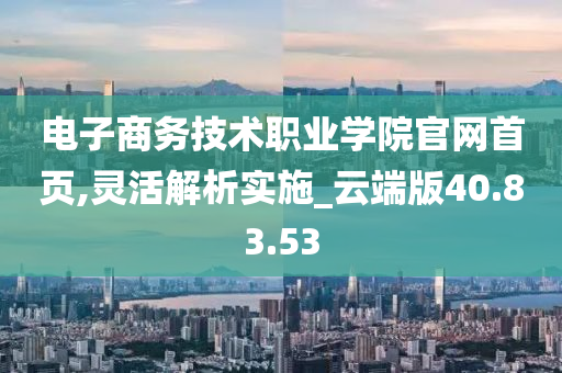 电子商务技术职业学院官网首页,灵活解析实施_云端版40.83.53