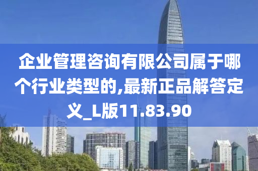 企业管理咨询有限公司属于哪个行业类型的,最新正品解答定义_L版11.83.90