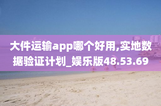 大件运输app哪个好用,实地数据验证计划_娱乐版48.53.69