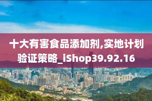 十大有害食品添加剂,实地计划验证策略_iShop39.92.16