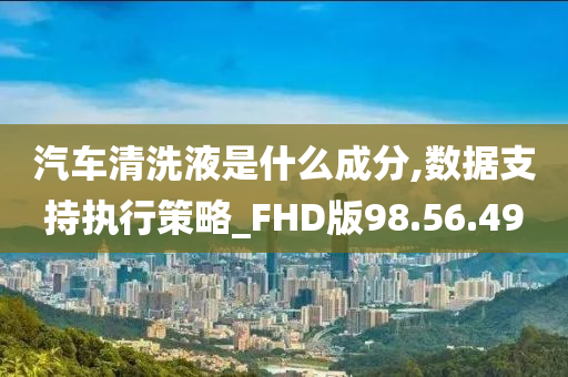 汽车清洗液是什么成分,数据支持执行策略_FHD版98.56.49